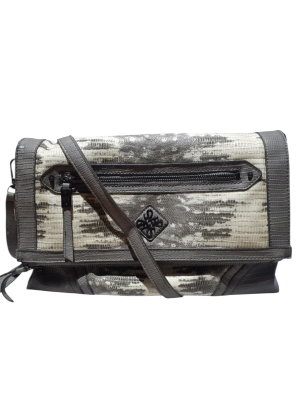 Simply Vera Vera Wang Snake Skin Convertible Shoulder Crossbody Foldover Clutch